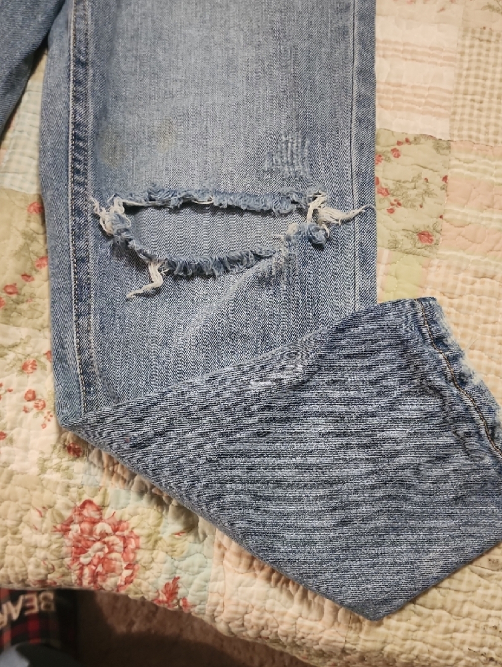 wild fable Light Blue Distressed Boyfriend Jeans